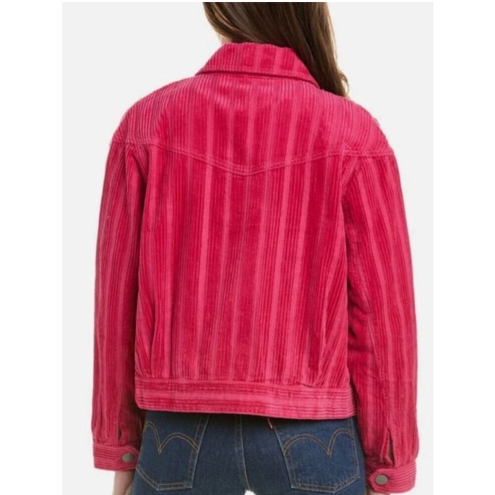 Cabi Cheeky Topper Corduroy Jacket Dark Rose Pink Womens Small - Picture 8 of 8